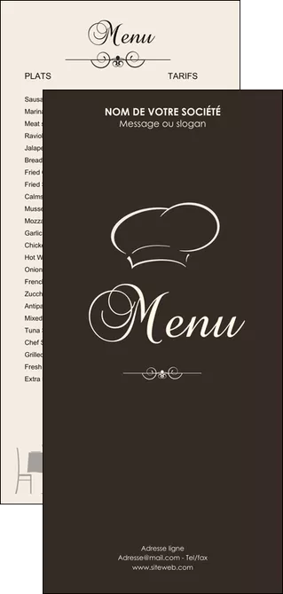 personnaliser modele de flyers restaurant restaurant restauration table de restaurant MLIGLU19852