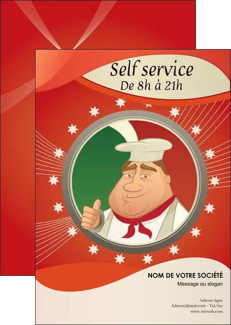 modele en ligne flyers pizzeria et restaurant italien pizza plateau plateau de pizza MIFLU19870