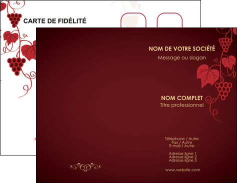 maquette en ligne a personnaliser carte de visite vin commerce et producteur raisins grappe de raisins culture de raisins MLIGBE19908