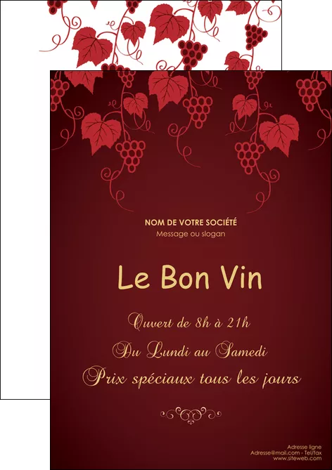 imprimerie flyers vin commerce et producteur raisins grappe de raisins culture de raisins MLGI19916