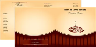 imprimer depliant 2 volets  4 pages  pizzeria et restaurant italien pizza pizzeria restaurant de pizza MLGI20002