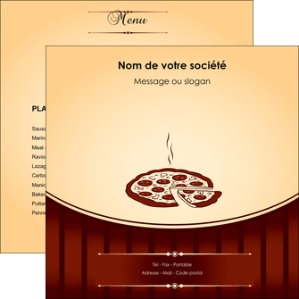 personnaliser modele de flyers pizzeria et restaurant italien pizza pizzeria restaurant de pizza MLGI20004