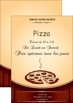 personnaliser modele de flyers pizzeria et restaurant italien pizza pizzeria restaurant de pizza MLGI20018