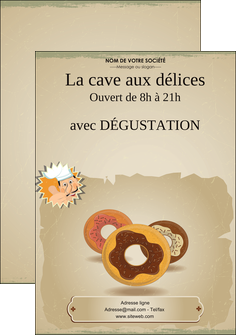 imprimerie affiche creperie et glacier donut donut aux chocolats patisserie MIFCH20110