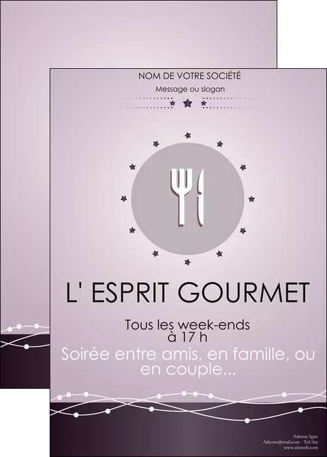 modele affiche restaurant restaurant restauration restaurateur MLGI20148