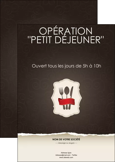 creer modele en ligne affiche restaurant restaurant restauration restaurateur MID20212