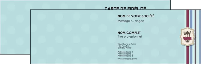 exemple carte de visite restaurant restaurant restauration restaurateur MIFBE20246