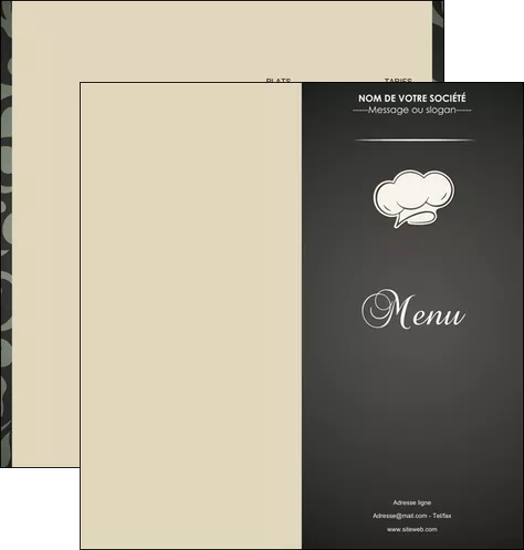 cree depliant 2 volets  4 pages  restaurant restaurant restauration restaurateur MLGI20312