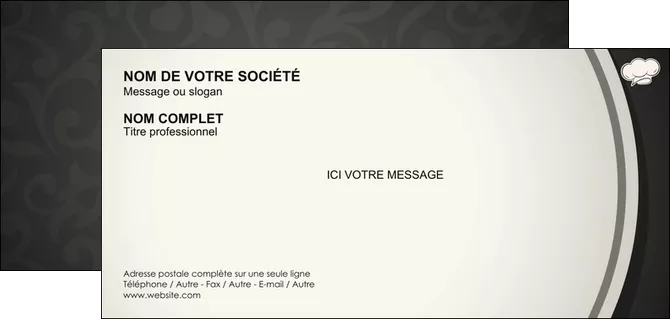 exemple carte de correspondance restaurant restaurant restauration restaurateur MLGI20324