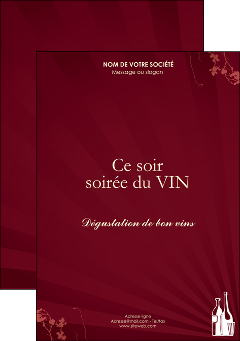 cree flyers vin commerce et producteur vin bouteille de vin verres de vin MIS20362