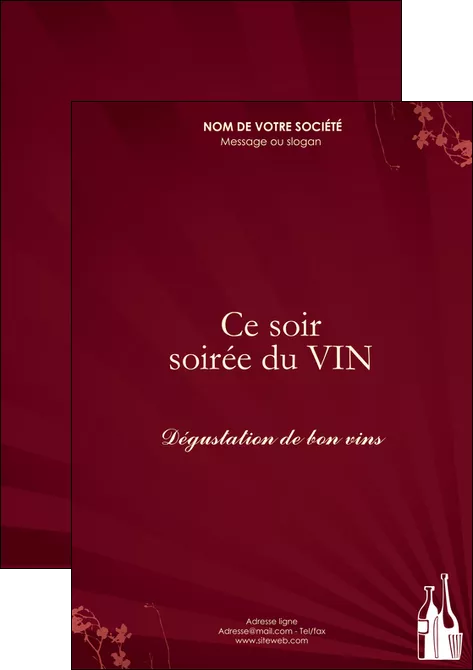 cree flyers vin commerce et producteur vin bouteille de vin verres de vin MIFLU20362
