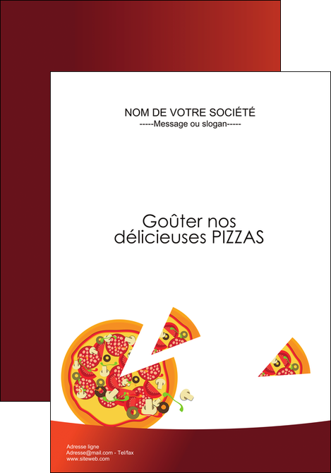 faire modele a imprimer affiche pizzeria et restaurant italien pizza pizzeria service pizza MLGI20380