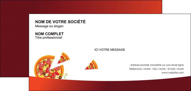 cree carte de correspondance pizzeria et restaurant italien pizza pizzeria service pizza MLGI20394