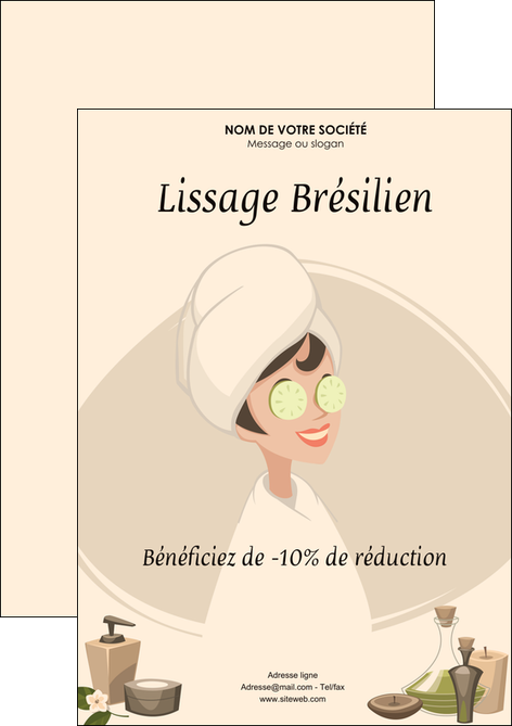imprimer flyers institut de beaute beaute esthetique salon de beaute MLGI20634