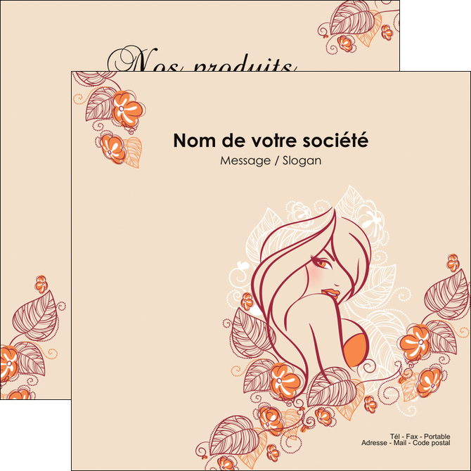 modele en ligne flyers institut de beaute beaute cheveux salon de coiffure MLGI20656