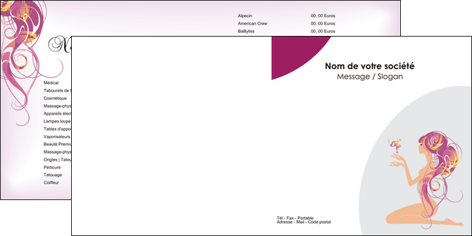 creation graphique en ligne depliant 2 volets  4 pages  institut de beaute beaute femme beaute feminine MLGI20866