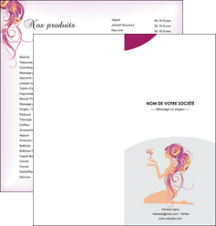 faire depliant 2 volets  4 pages  institut de beaute beaute femme beaute feminine MLGI20876