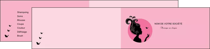 personnaliser modele de depliant 2 volets  4 pages  cosmetique coiffure coiffeur coiffeuse MLGI21150
