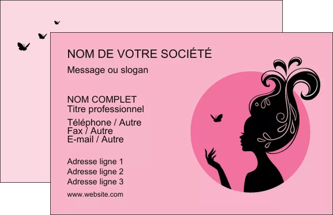 realiser carte de visite cosmetique coiffure coiffeur coiffeuse MIFLU21162