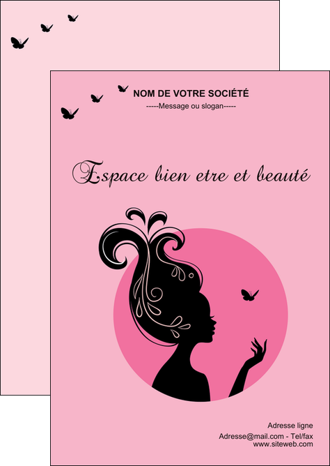 imprimer flyers cosmetique coiffure coiffeur coiffeuse MIFBE21164