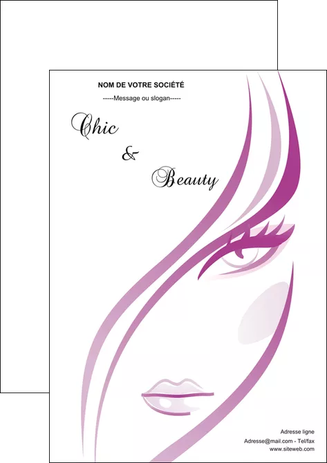 faire flyers institut de beaute coiffure coiffeuse salon de coiffure MLGI21328