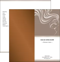 modele depliant 2 volets  4 pages  institut de beaute beaute coiffure soin MLGI21434