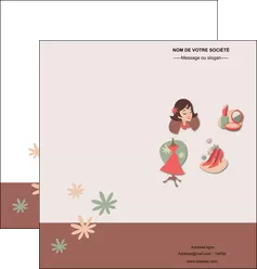cree depliant 2 volets  4 pages  cosmetique beaute soins salon de beaute MLGI21852