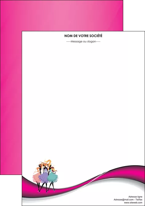 modele en ligne tete de lettre institut de beaute robe salon de mode boutique de mode MLGI22044