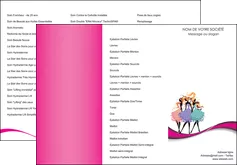 imprimer depliant 3 volets  6 pages  institut de beaute robe salon de mode boutique de mode MLGI22048