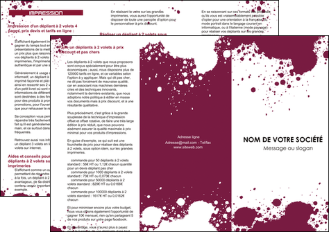 modele depliant 3 volets  6 pages  design abstrait artistique MLIP22166