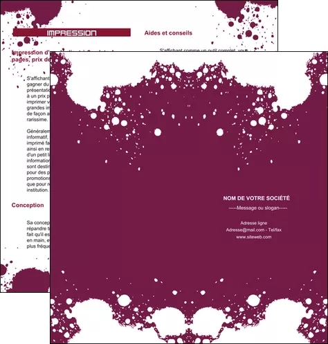realiser depliant 2 volets  4 pages  design abstrait artistique MLGI22176