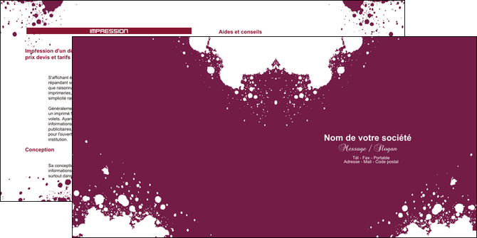 modele en ligne depliant 2 volets  4 pages  design abstrait artistique MLIP22186