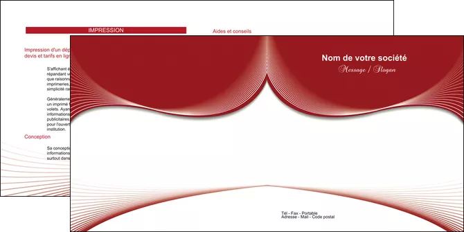 imprimer depliant 2 volets  4 pages  agence immobiliere design abstrait texture MLGI22278