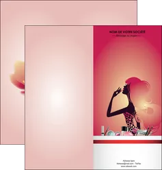 modele en ligne depliant 2 volets  4 pages  cosmetique beaute coiffure soin MLGI22370