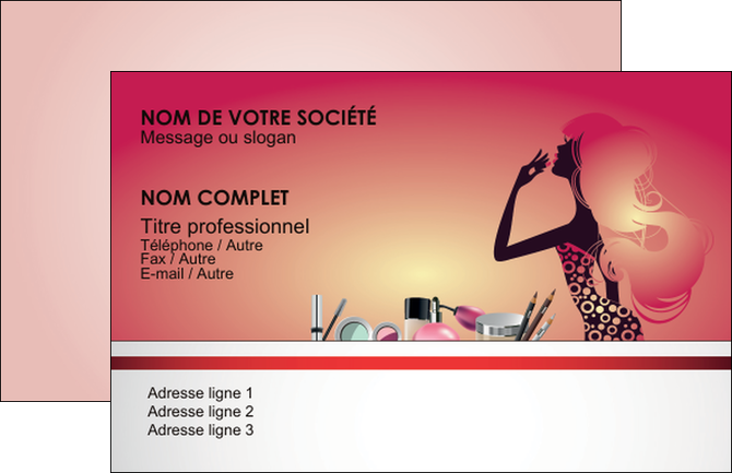 exemple carte de visite cosmetique beaute coiffure soin MLGI22372
