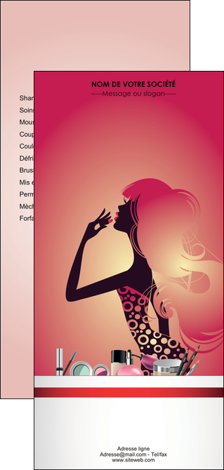 personnaliser modele de flyers cosmetique beaute coiffure soin MLGI22378