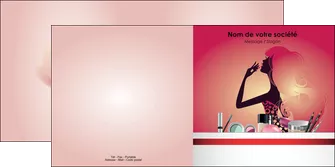 creation graphique en ligne depliant 2 volets  4 pages  cosmetique beaute coiffure soin MLGI22382