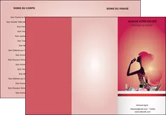 cree depliant 3 volets  6 pages  cosmetique beaute coiffure soin MLGI22388