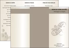 personnaliser modele de depliant 3 volets  6 pages  institut de beaute beaute coiffure soin MLGI22664