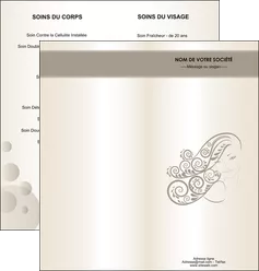 faire depliant 2 volets  4 pages  institut de beaute beaute coiffure soin MLGI22666