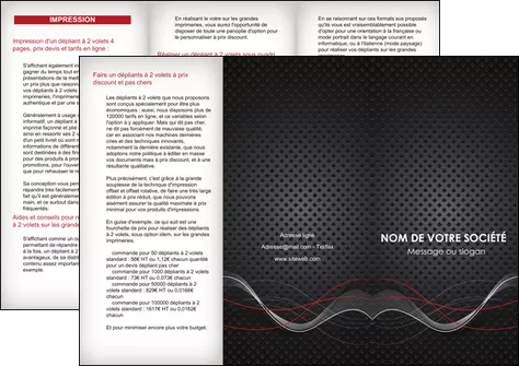 cree depliant 3 volets  6 pages  contexture abstrait acier MLIGLU23138