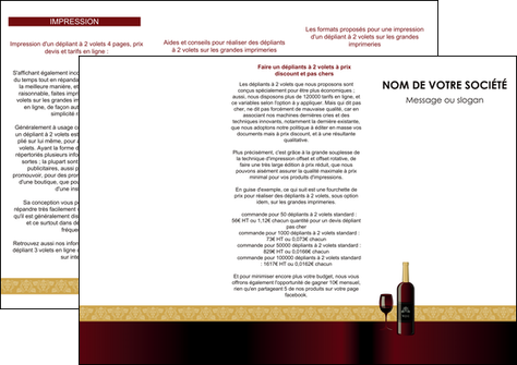 creation graphique en ligne depliant 3 volets  6 pages  vin commerce et producteur vin vignoble bouteille de vin MLIG23262