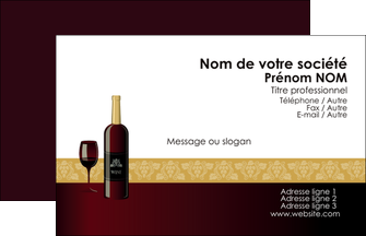 modele en ligne carte de visite vin commerce et producteur vin vignoble bouteille de vin MIFBE23264