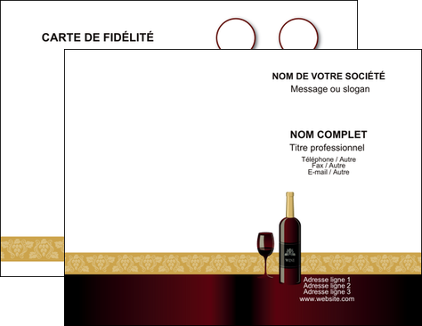 creation graphique en ligne carte de visite vin commerce et producteur vin vignoble bouteille de vin MLIP23280