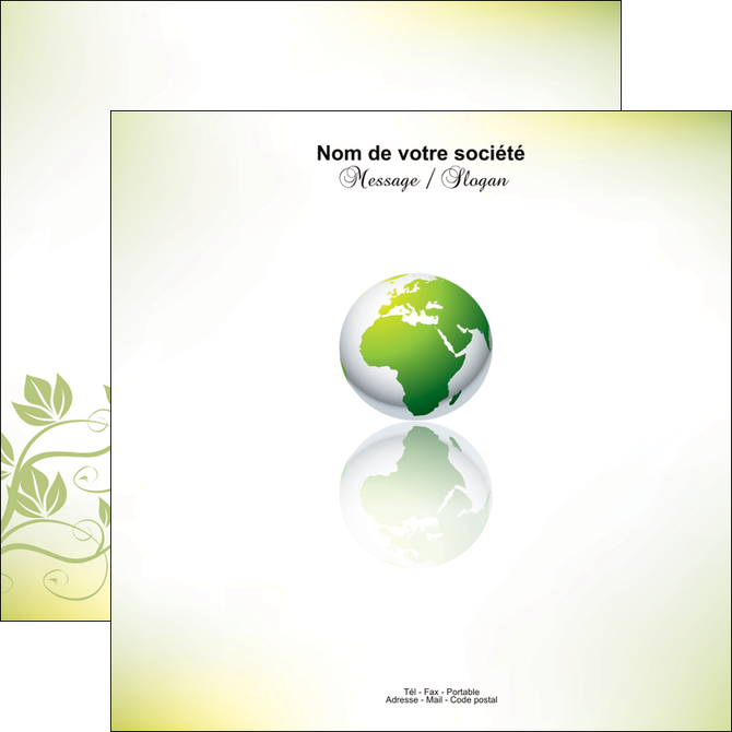 maquette en ligne a personnaliser flyers paysage nature nature verte ecologie MIDLU23554