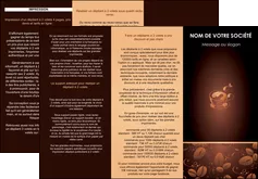 modele depliant 3 volets  6 pages  bar et cafe et pub cafe cafe noir cafe delices MLGI23588