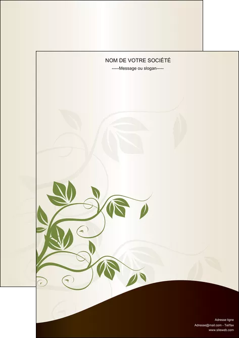 modele en ligne affiche fleuriste et jardinage feuilles feuilles vertes nature MIFCH23614