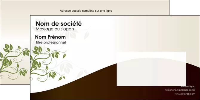 imprimerie enveloppe fleuriste et jardinage feuilles feuilles vertes nature MIFBE23618