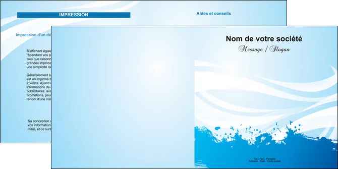 modele depliant 2 volets  4 pages  texture contexture structure MIFLU23658
