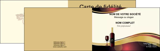 realiser carte de visite vin commerce et producteur vin vignoble bouteille de vin MIFBE24306